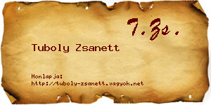 Tuboly Zsanett névjegykártya